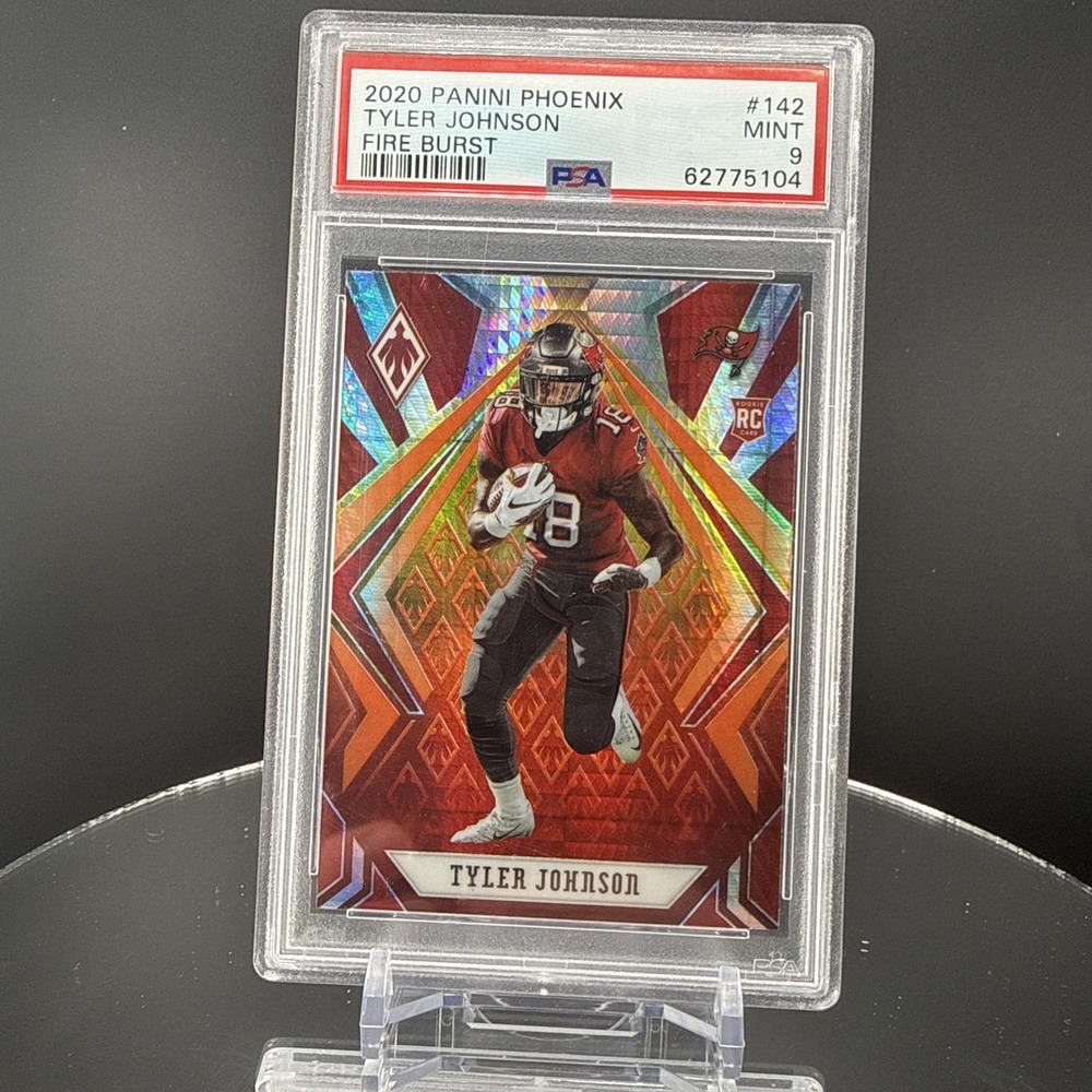 2020 Panini Phoenix #142 Tyler Johnson Fire Burst‎ Prizm Rookie PSA 9